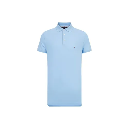 Tommy Hilfiger 1985 Series Polo Shirts Men Sky Blue C1Z