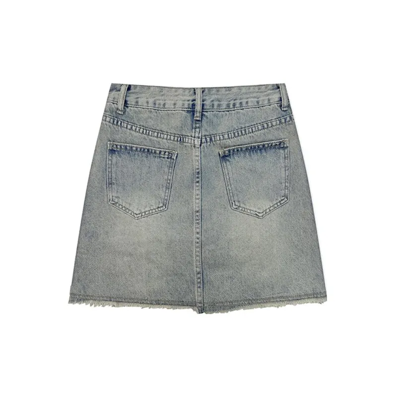FOREVER 21 Denim Short Skirts Women's Nostalgic Blue-1