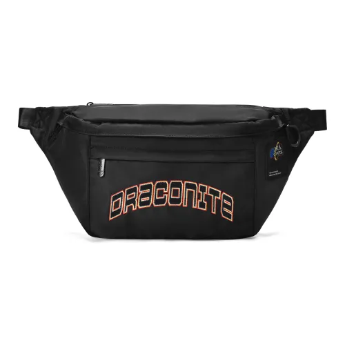 DRACONITE Fabric Shoulder Bag Crossbody Bag Fanny Pack Unisex White/Black