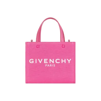 GIVENCHY Washed Cotton Canvas Bag, Tote Bag, Shopping Bag, Handbag Mini Women's Neon Pink