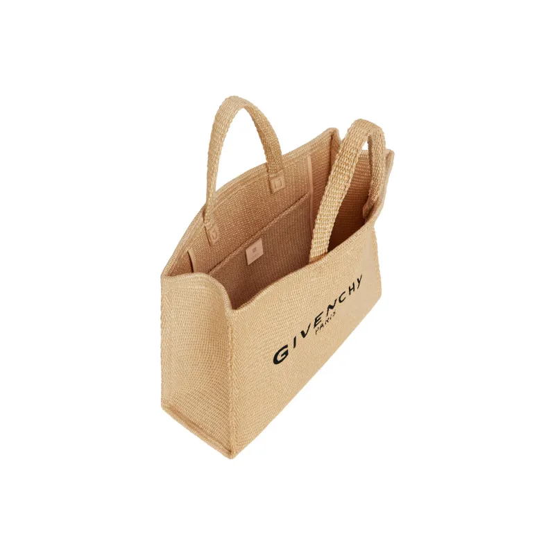 GIVENCHY Raffia Tote Bag Shopping Bag Handbag Large Size Women's Natural-3