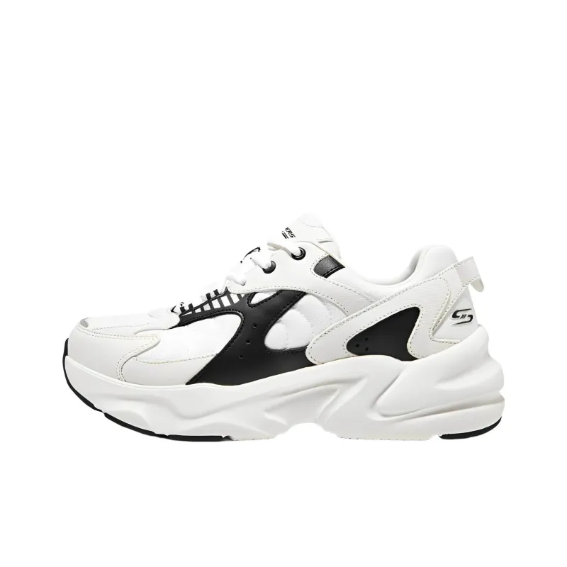 Skechers BOBS BAMINA 2 Cushioning Wear Resistant Low Top Casual Shoes Men's Black White-0