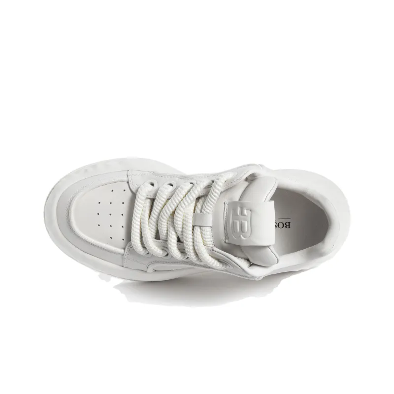 BOSSSUNWEN Whirlwind Ice Cream Stylish Skateboarding Shoes Men's White-2