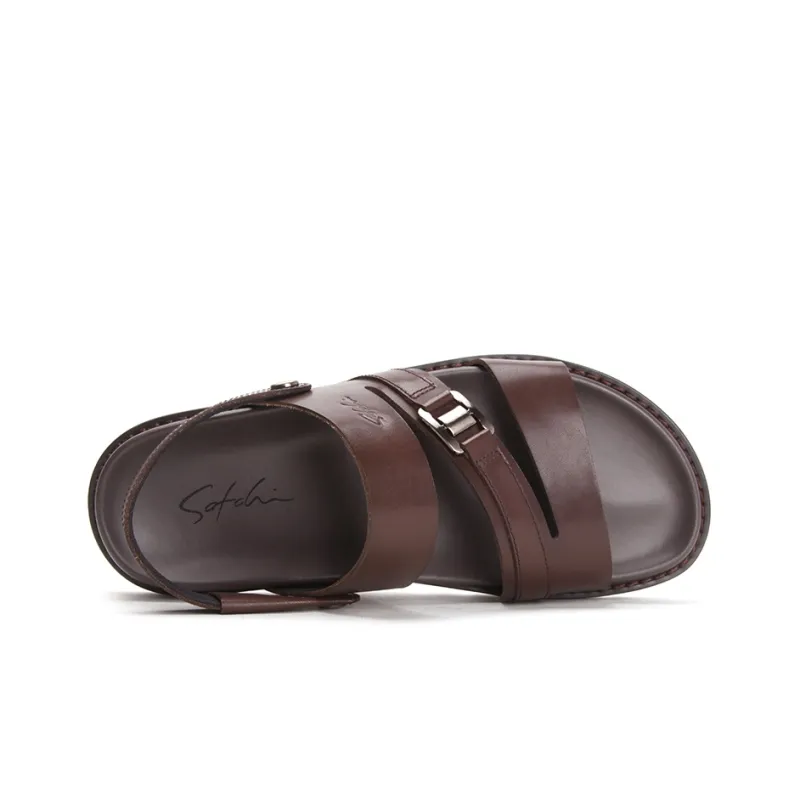 Satchi Stylish Sandals Men's Coffee-3