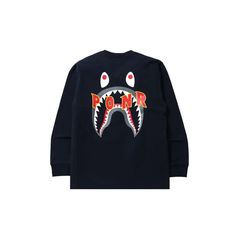 A BATHING APE Shark Ponr L/S Tee-1