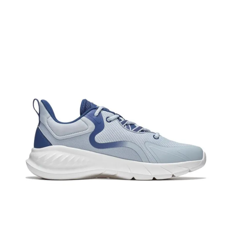 LiNing EasyFit Fle Slip Resistant, Abrasion Resistant, Breathable Low Top Running Shoes Men's Gray Blue-1