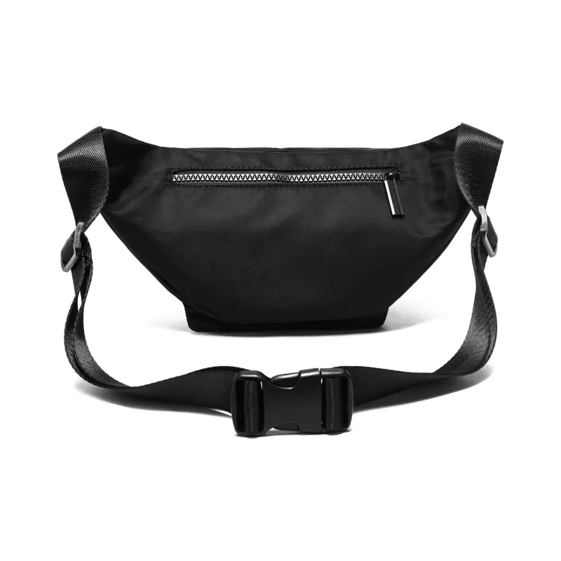 NOMK Oxford Shoulder Bag, Crossbody Bag, Sling Bag, Fanny Pack Unisex Black-3