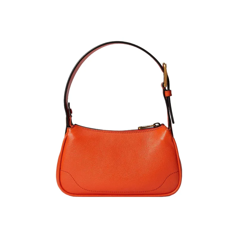 GUCCI Aphrodite Leather Shoulder Bag, Pochette, Handbag, Shoulder Bag Women's Orange-2