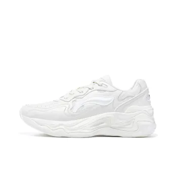 LI-NING 1990 Lava Anti-Slip Wear-Resistant Low-Top Sports Casual Shoes Women's Cream White