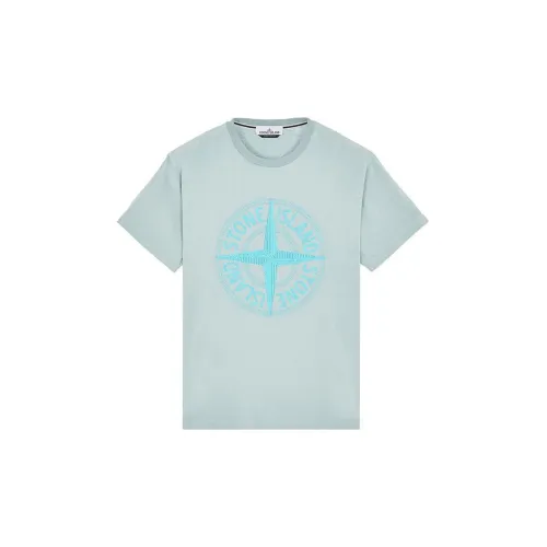 STONE ISLAND T-Shirts Men Ice Blue