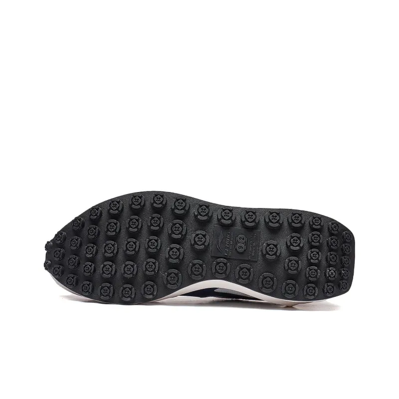 LiNing Square And Round Anti Slip Wear Resistant Low Top Sports Casual Shoes Men's White Gray Blue-5