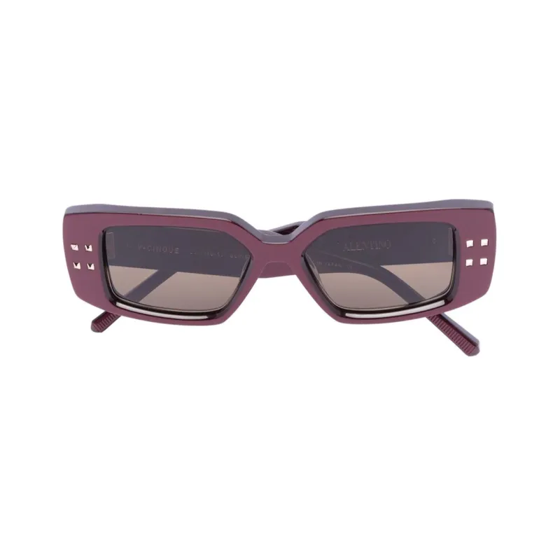 Valentino Garavani Eyewear Rockstud Rectangle Frame Sunglasses-1