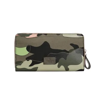 Valentino Fabric Clutches Wallets Women's Camouflage
