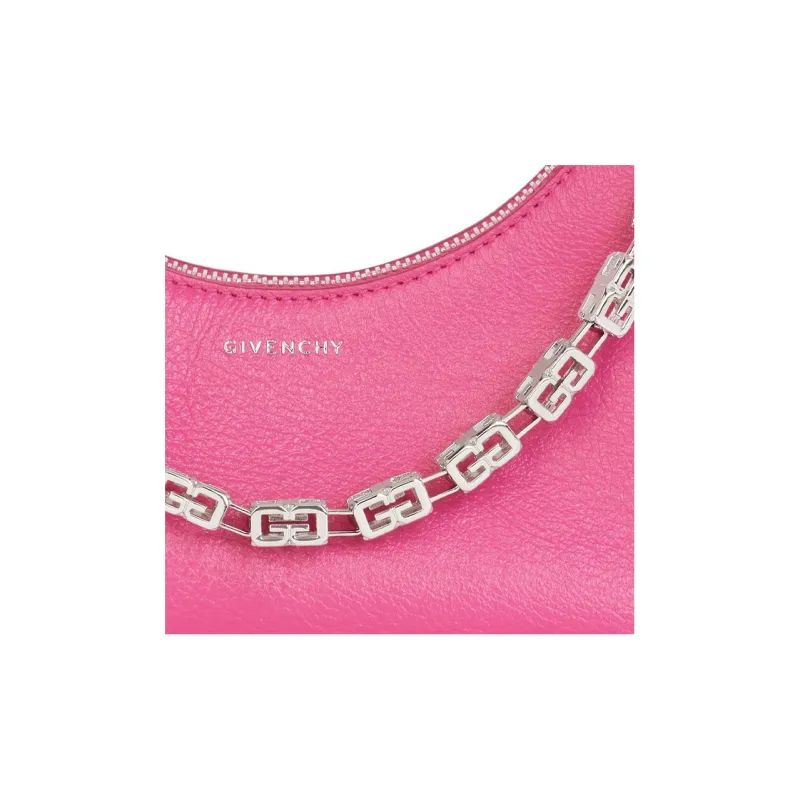 GIVENCHY Cut out Cow Leather Shoulder Bag Crossbody Bag Handbag Mini Women's Neon Pink-5