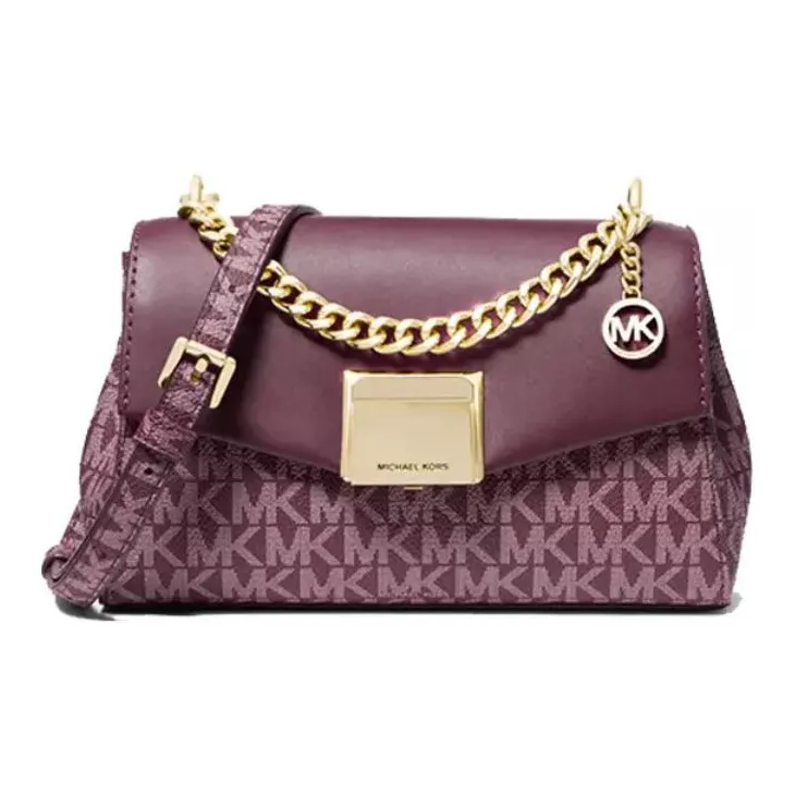 MICHAEL KORS Lita Leather Handbag, Shoulder Bag, Crossbody Bag Small Size Women's Fuchsia-4