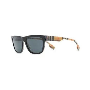 Burberry Vintage Check Square Frame Sunglasses