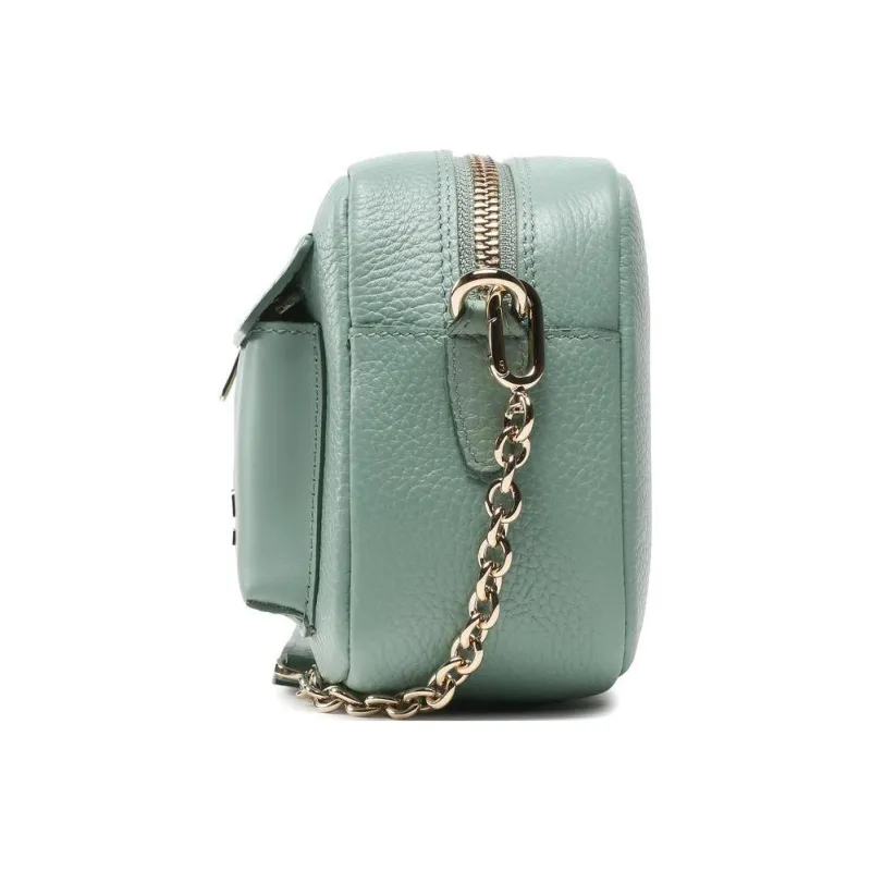 Furla Favola Grained Leather Camera Bag Handbag Shoulder Bag Crossbody Bag Medium Size Women's Mineral Green-1