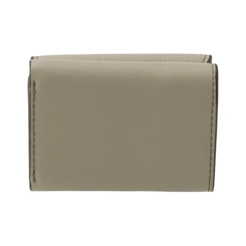 Furla Primula Grain Cow Leather Card Holder Wallet Women's Gray-2