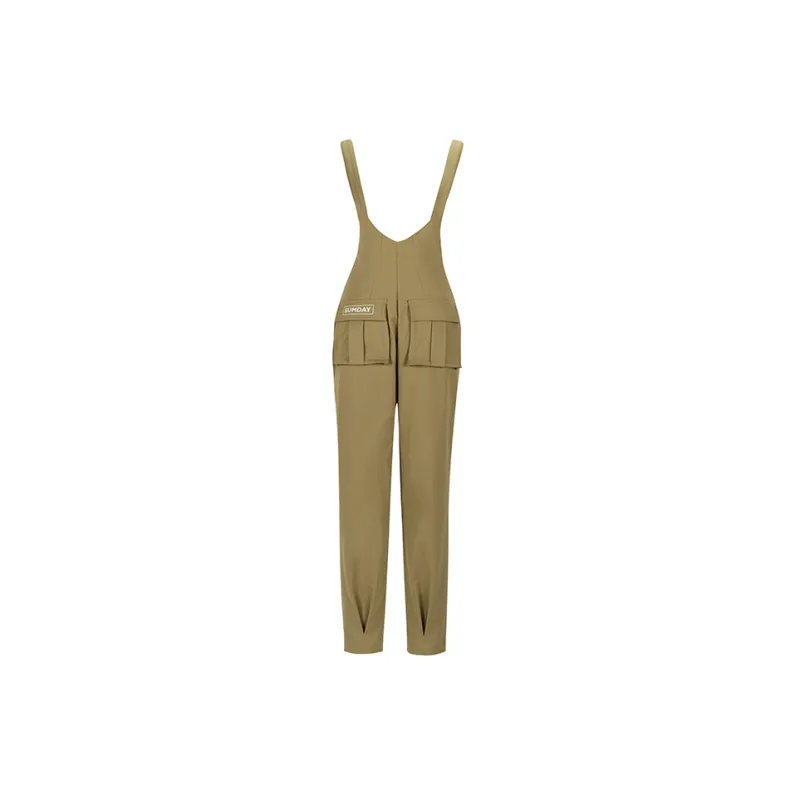 Sumday Athletics Overalls Women's Khaki-1