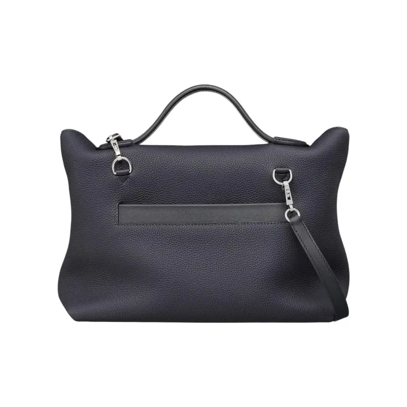 HERMES 24/24 Togo With Swift Calfskin Shoulder Bag Crossbody Bag Handbag Women's Dark Blue/Burgundy-3