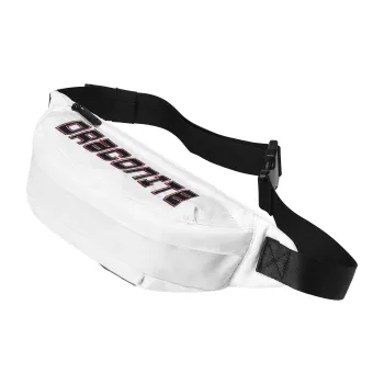 DRACONITE Nylon Fabric Shoulder Bag Crossbody Bag Fanny Pack Unisex White/Black