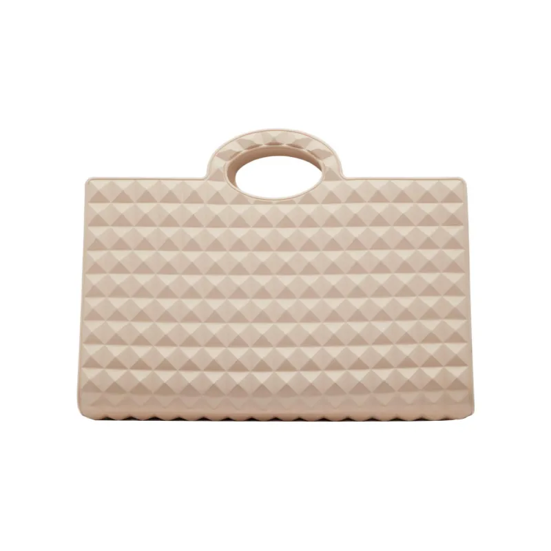 Valentino Rubber Tote Bag, Shopping Bag, Shoulder Bag, Handbag Women's Beige-2