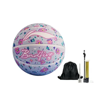LiNing Rubber Basketball Pink Purple Size 7 Training Unisex