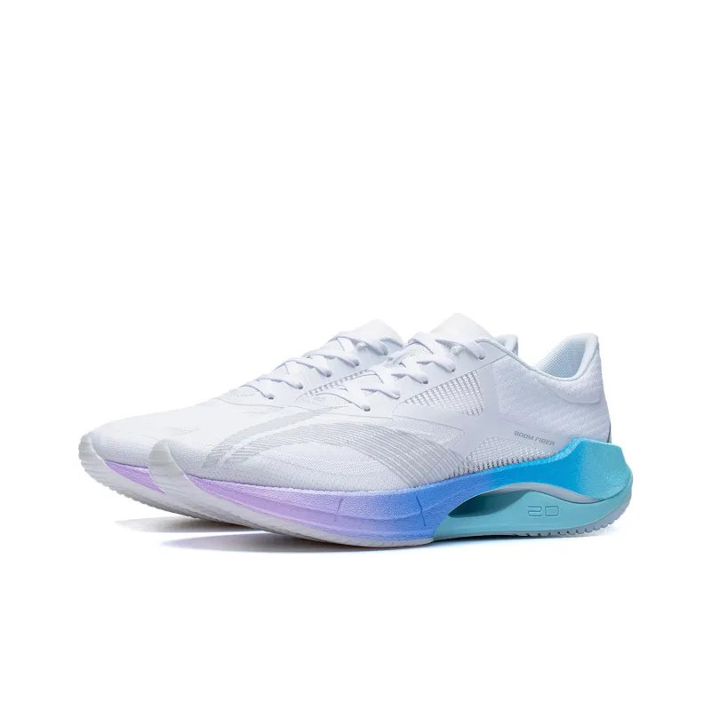 LiNing Super Light 20 Cushioning Breathable Lightweight Low-Top Running Shoes Men's Gray Blue Purple-2