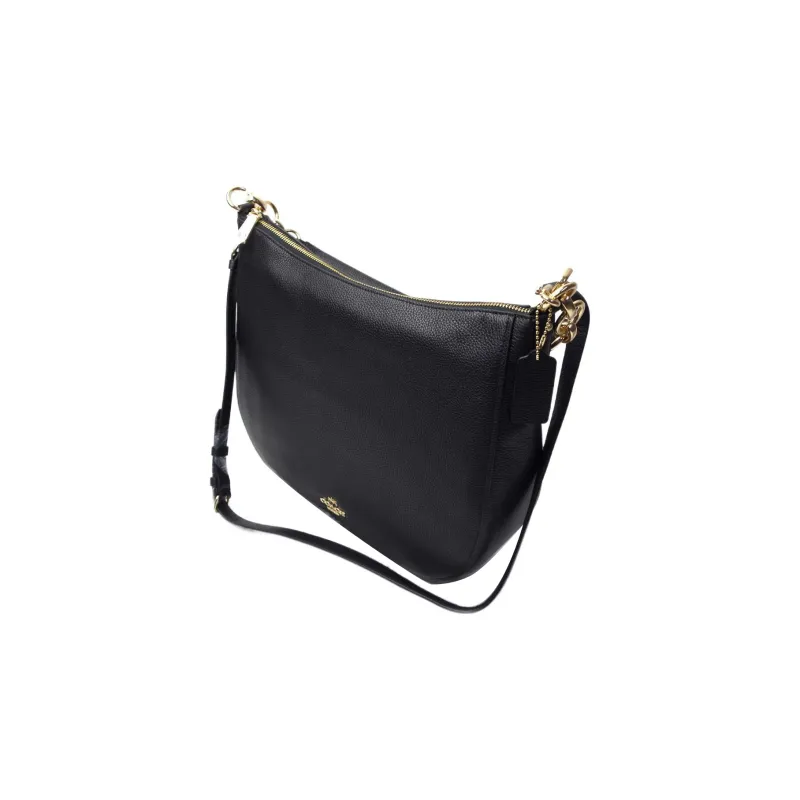 COACH Chelsea Leather Shoulder Bag Handbags Large Size Women's Black-3