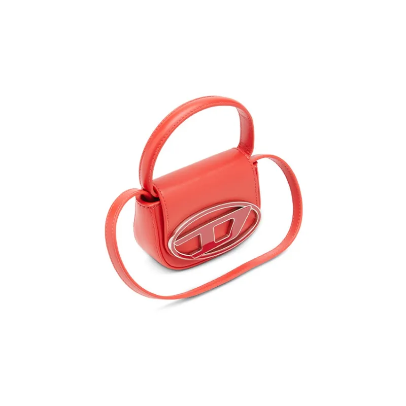 DIESEL Cow Leather 1DR Bag Crossbody Bag Shoulder Bag Mini Women's Red-1