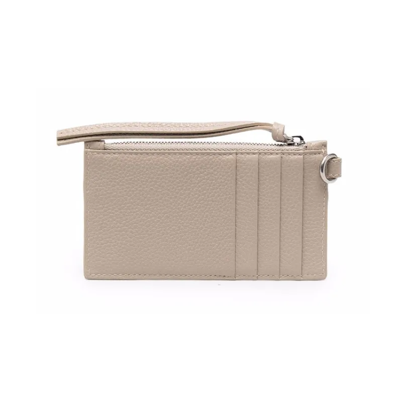 Balenciaga Neo Classic Calfskin Card Holder, Wallet Small Size Women's Beige-2