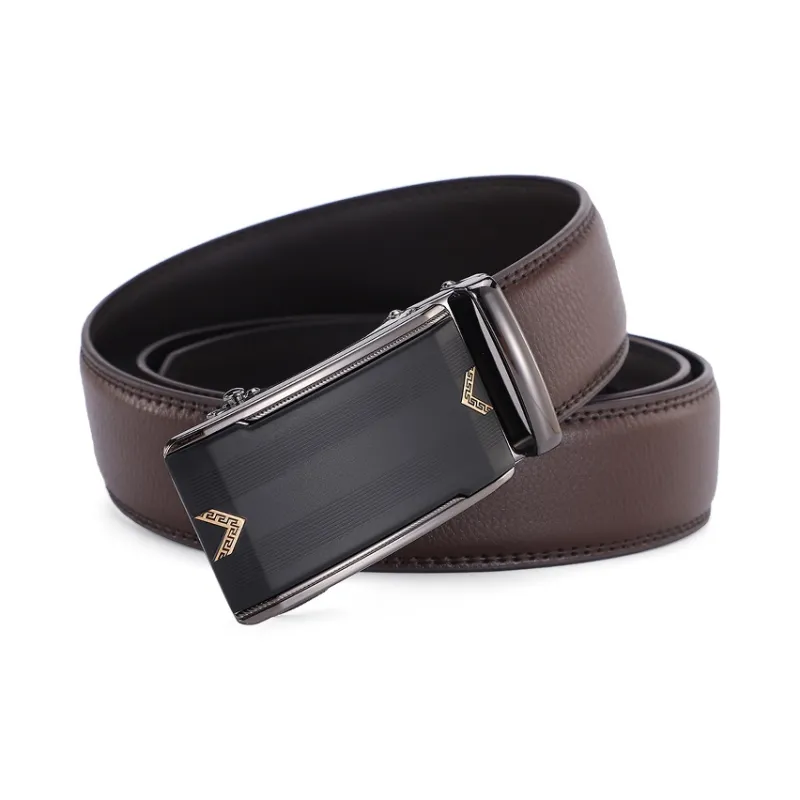 KENMO Subtle And Elegant Business Casual Convenient Automatic Buckle Width 3.5cm Gift Box Set Leather Belts Men's-5