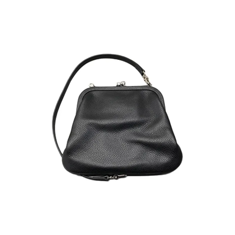 Vivienne Westwood Grained Leather Shoulder Bag Crossbody Bag Handbag Women's Black-3