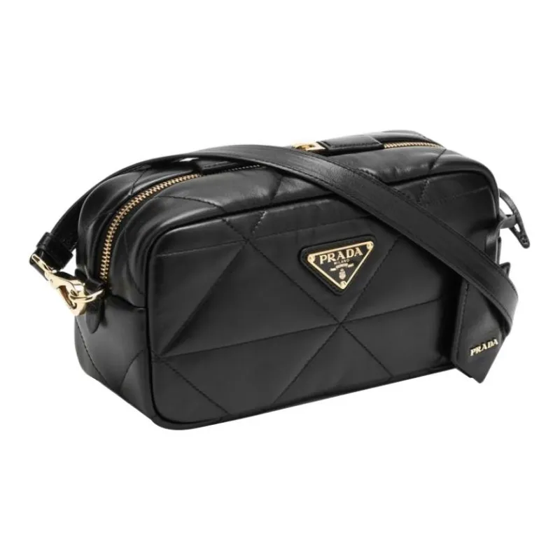 PRADA Soft Sheep Leather Crossbody Bag Shoulder Bag Women's Black-1