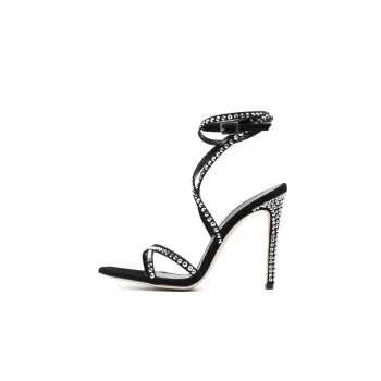 Paris Texas Crystal-embellished Strap-detail Sandals
