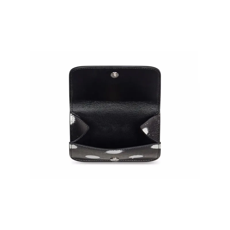 Balenciaga Cash Leather Wallet Mini Women's Black-2