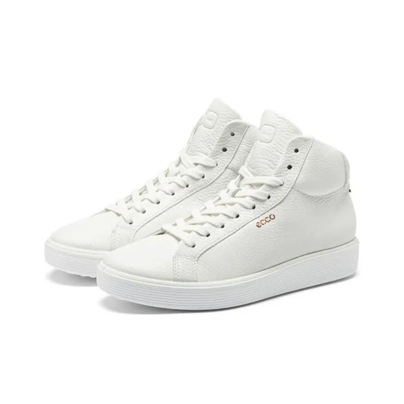 Ecco Graceful Cool 60 Anniversary High Top Skateboard Shoes Women's White-1