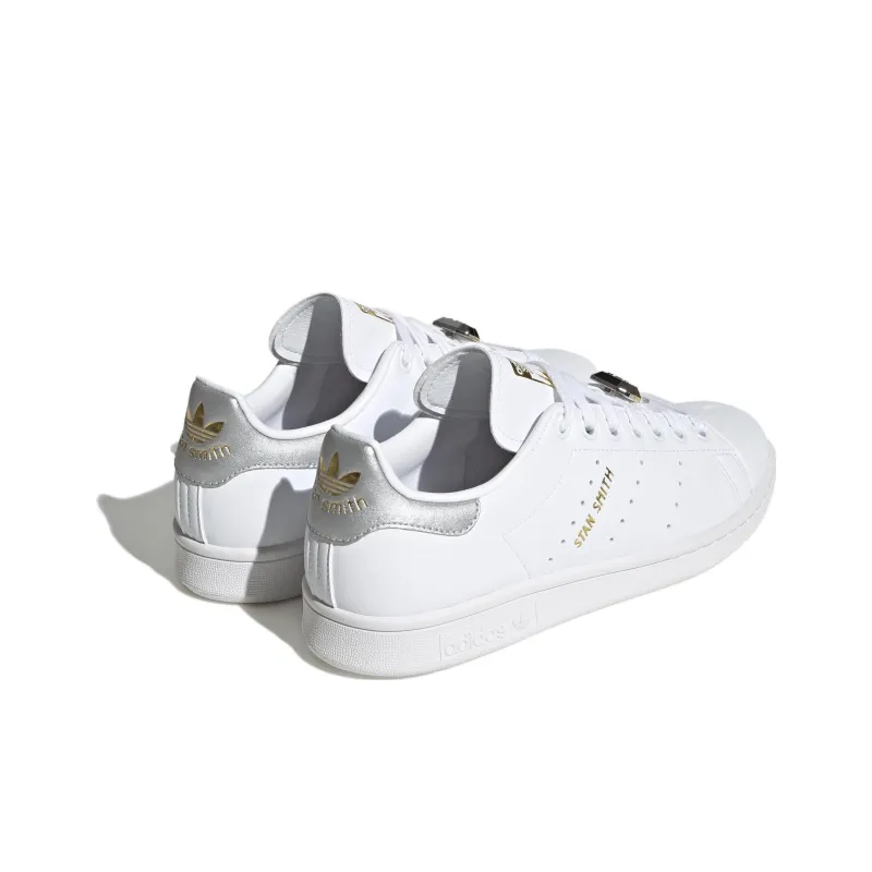 Adidas Stan Smith Cloud White Silver Metallic Gold Metallic Women's-2