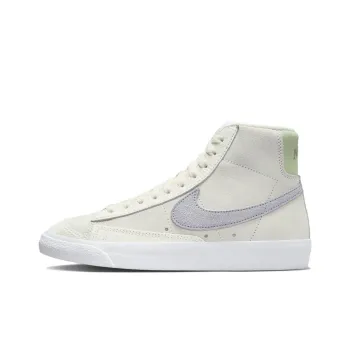 Nike Blazer '77 Abrasion Resistant Breathable Mid Top Skateboard Shoes Men's White Purple