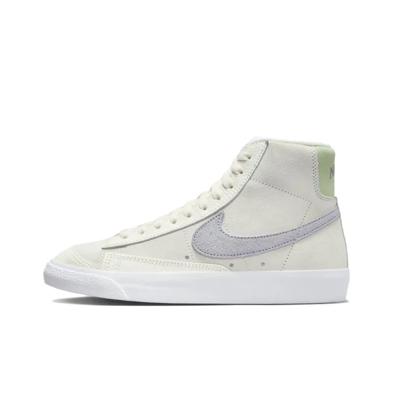 Nike Blazer '77 Abrasion Resistant Breathable Mid Top Skateboard Shoes Men's White Purple-0