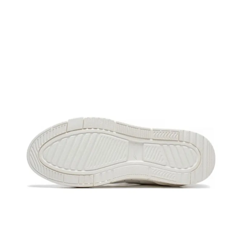 LiNing COMMON 70s Anti Slip Wear Resistant Low Top Skateboard Shoes Women's White-4