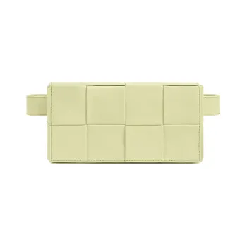 Bottega Veneta Cassette Belt Cow Leather Box Bag Camera Bag Crossbody Bag Fanny Pack Mini Men's Lemon