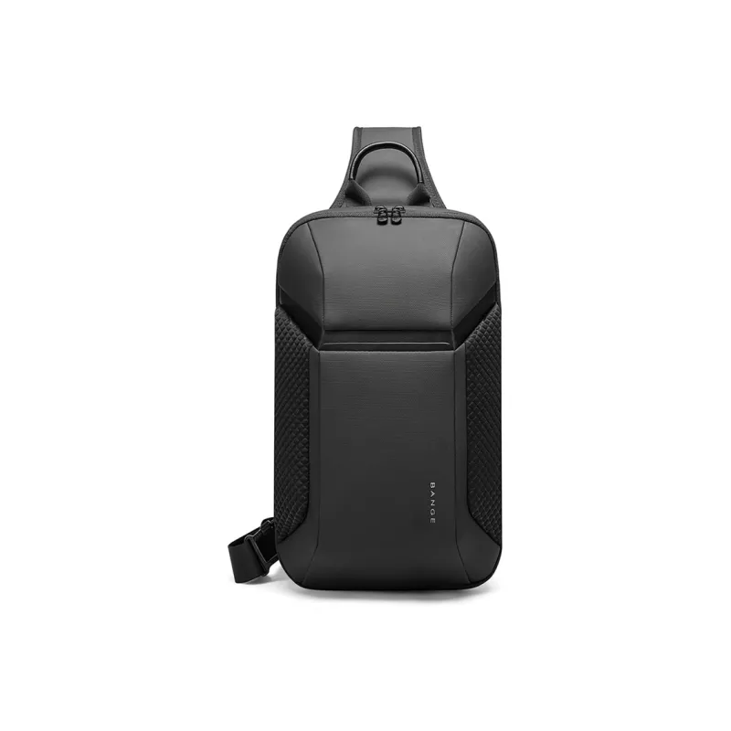 BANGE Oxford Sling Bag Medium Size Men's Black/Gray-6