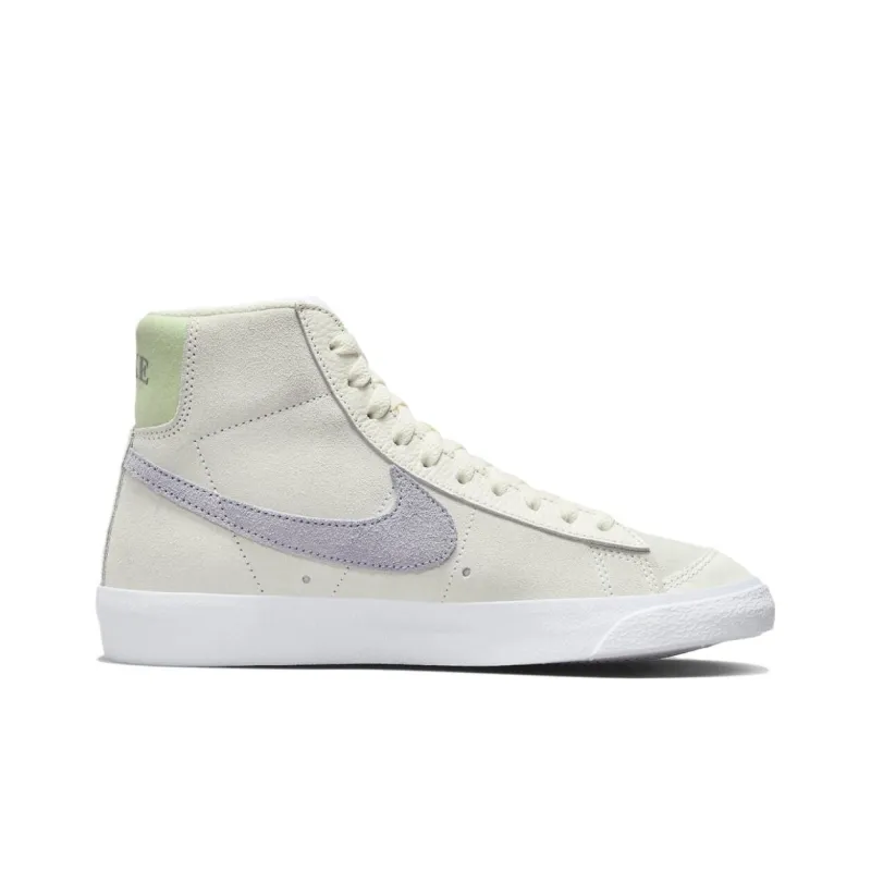 Nike Blazer '77 Abrasion Resistant Breathable Mid Top Skateboard Shoes Men's White Purple-1