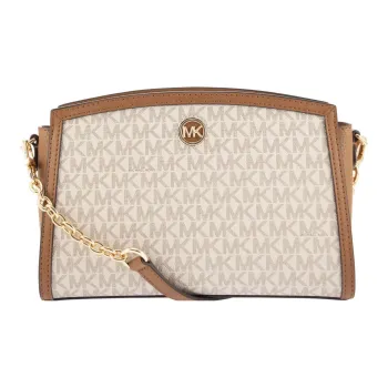 MICHAEL KORS Chantal PVC Polyurethane With Polyester Crossbody Bag, Shoulder Bag Women's Vanilla