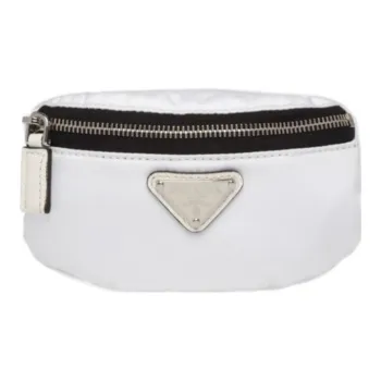 PRADA Fabric Wrist Bag Mini Women's White