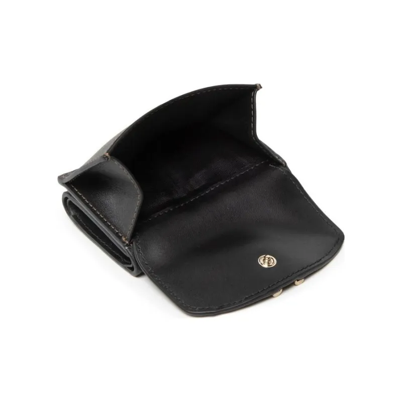 Furla Primula Grained Cow Leather Card Holder Wallet Women's Black-3