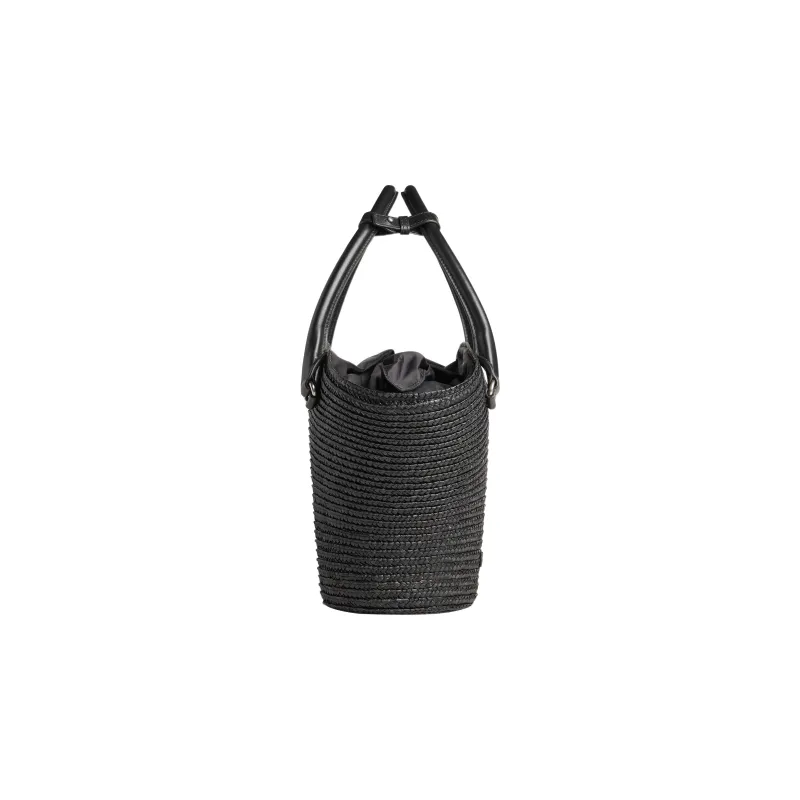 Balenciaga Straw Handbag Medium Size Women's Black-2