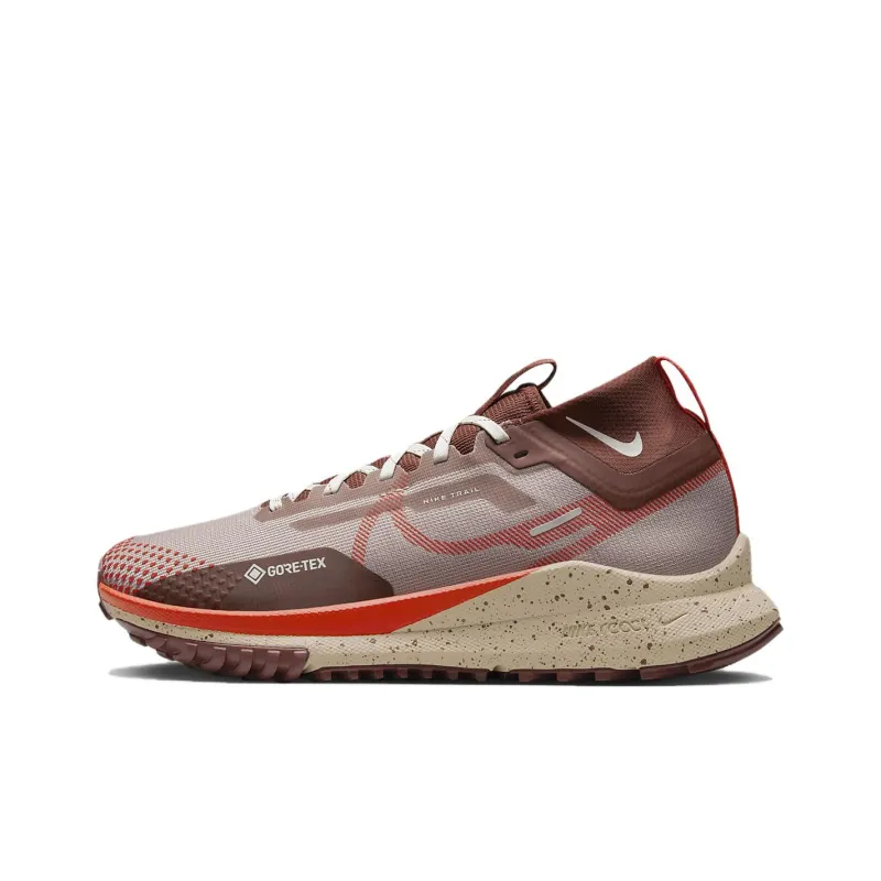 Nike React Pegasus Trail 4 Gore Tex Diffused Taupe Dark Pony Sail Picante Red Women's-0