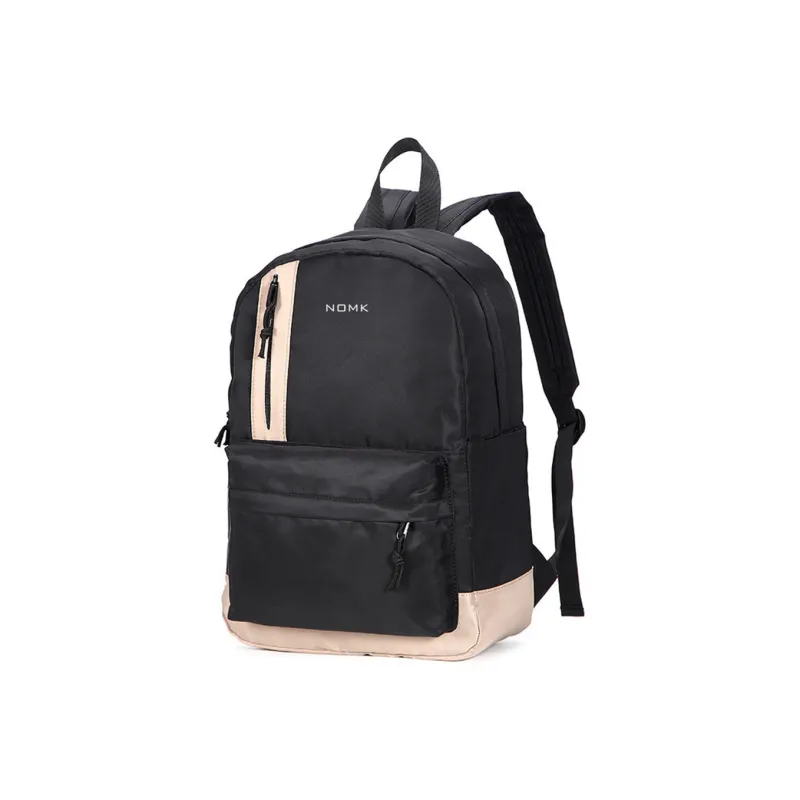 NOMK Nylon Fabric 14 Inch Laptop Bag Travel Bag Backpack Regular Unisex Black-1